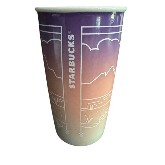 Starbucks New Mexico Ceramic Mug Purple Ombre 2016 NO LID HAS CHIPS READ NOTE - Picture 3 of 9